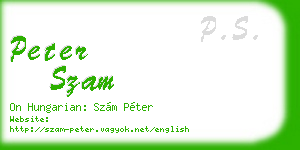 peter szam business card