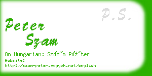 peter szam business card